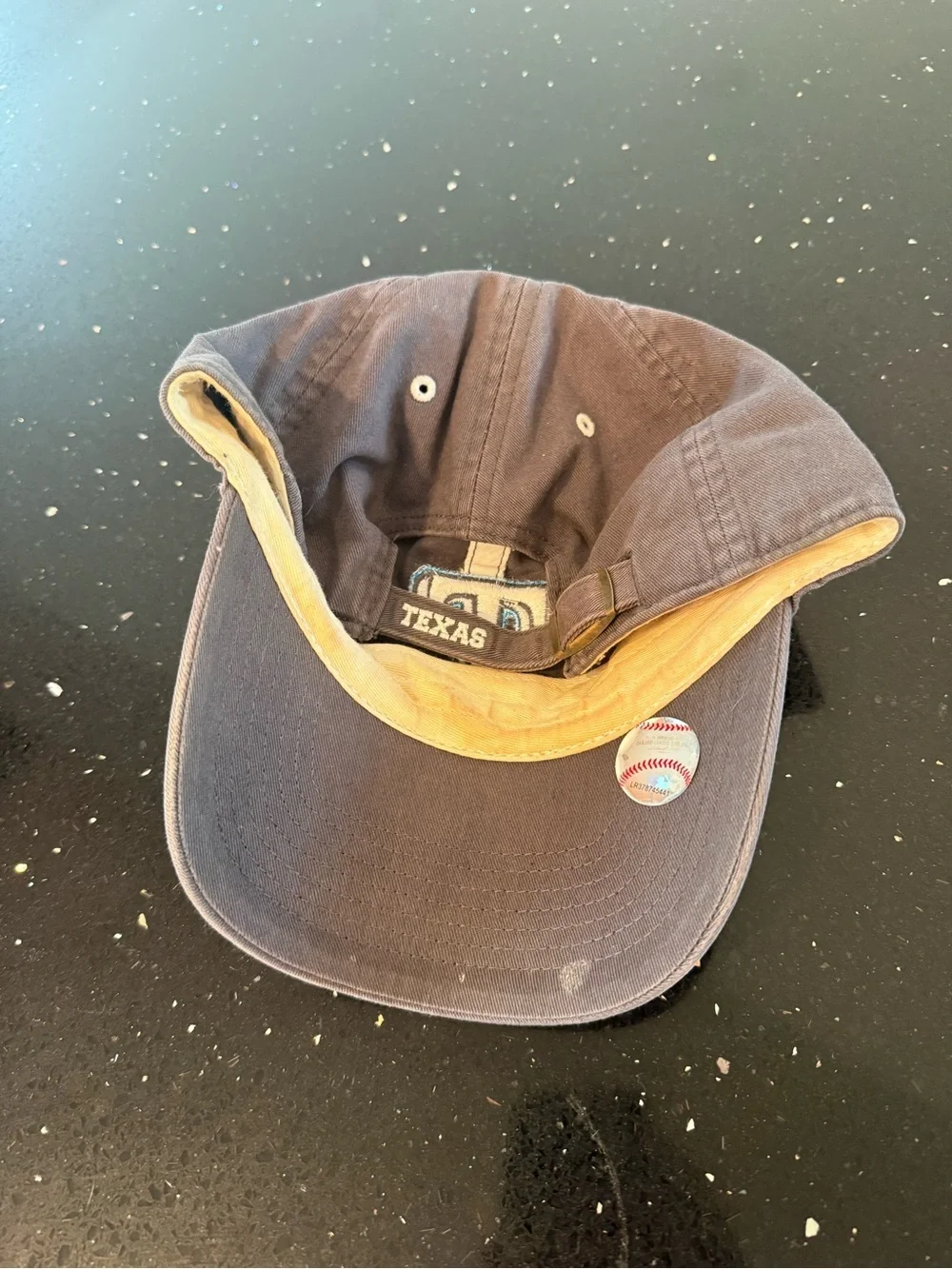 Texas Rangers MLB Embroidered Baseball Cap - Navy with Tan/Teal Accent